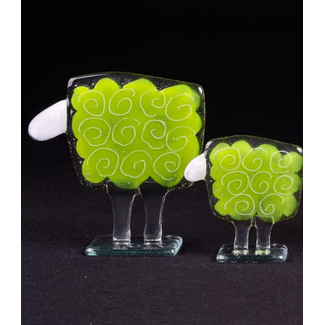 Glass Studio Habrat Habrat - Glazen schaap green
