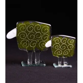Glass Studio Habrat Habrat - Glazen schaap green transp.