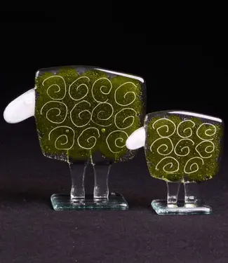 Glass Studio Habrat Habrat - Glazen schaap green transp.