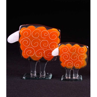 Glass Studio Habrat Habrat - Glazen schaap orange