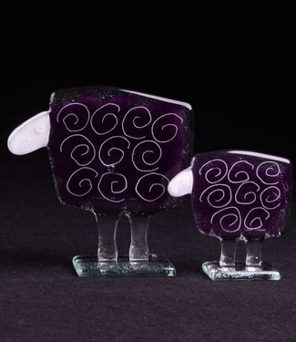 Glass Studio Habrat Habrat - Glazen schaap violet transp.