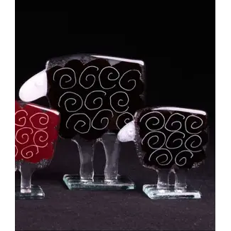 Glass Studio Habrat Habrat - Glazen schaap black