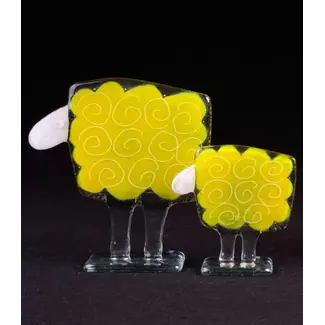 Glass Studio Habrat Habrat - Glazen Schaf Gelb