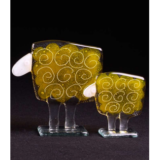 Glass Studio Habrat Habrat - Glazen schaap yellow transp.