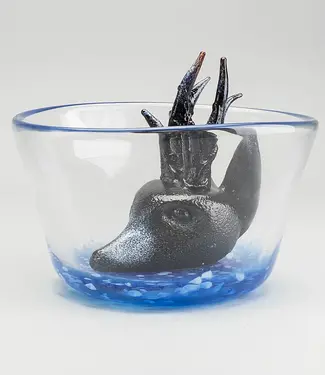 Kosta Boda Art Glass Kosta Boda serica Swimming Deer