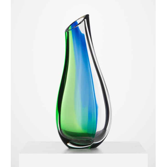 Kosta Boda Art Glass Summer Breeze vaas blauw/groen