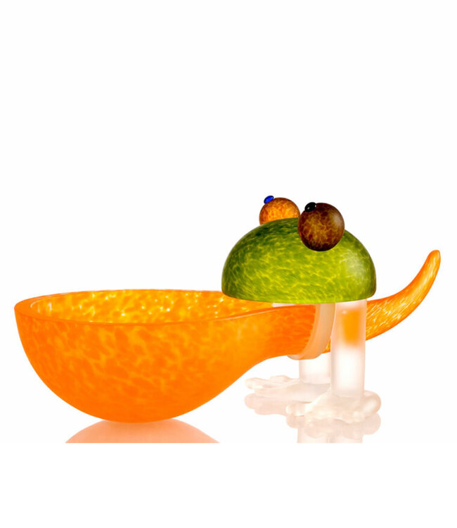 Glasstudio Borowski Borowski schale Frosch Orange