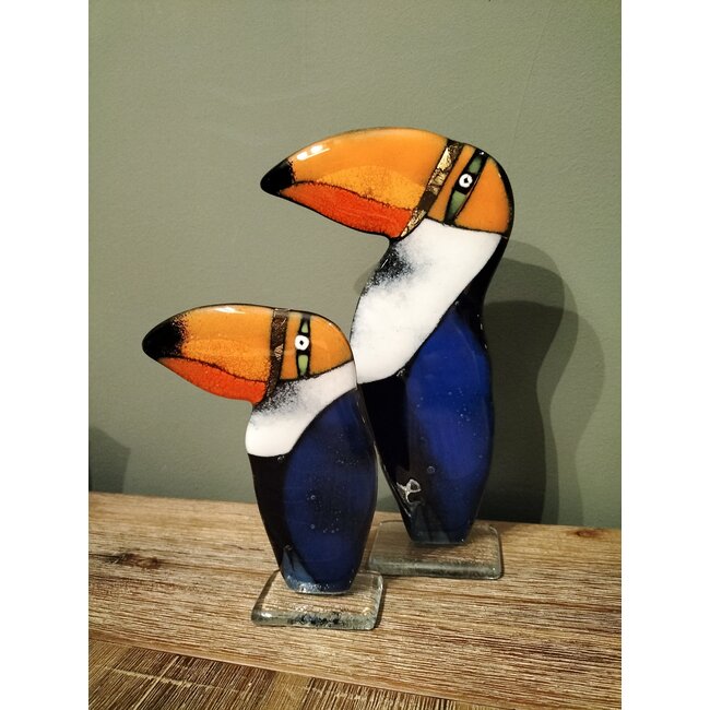 Glasstudio Habrat toekan oranje/goud