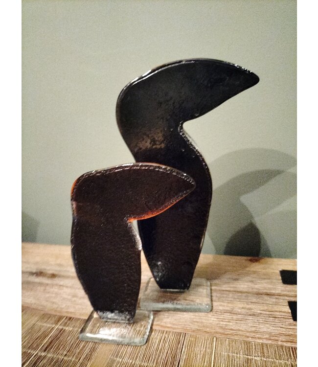 Glasstudio Habrat toekan oranje/goud