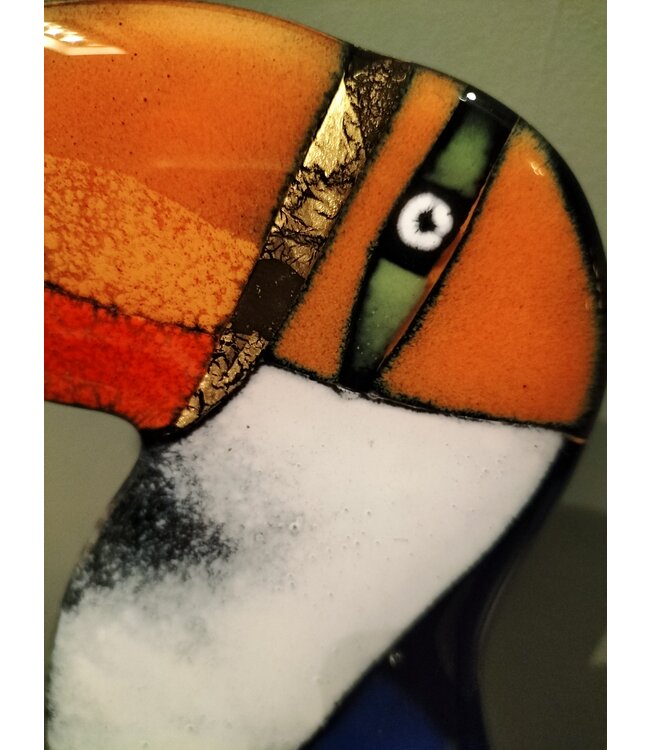 Glasstudio Habrat Tukan orange/gold