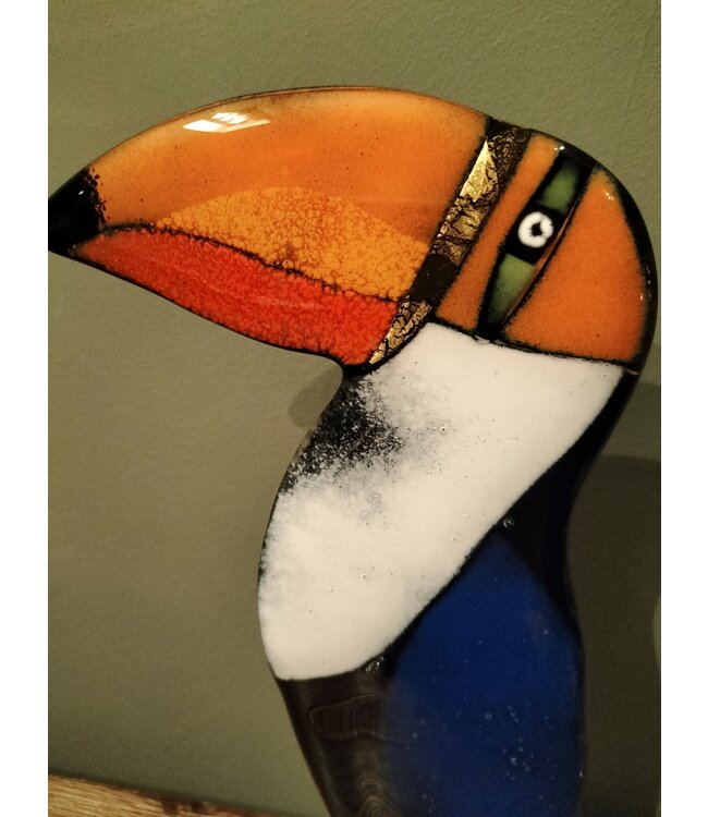Glasstudio Habrat Tukan orange/gold