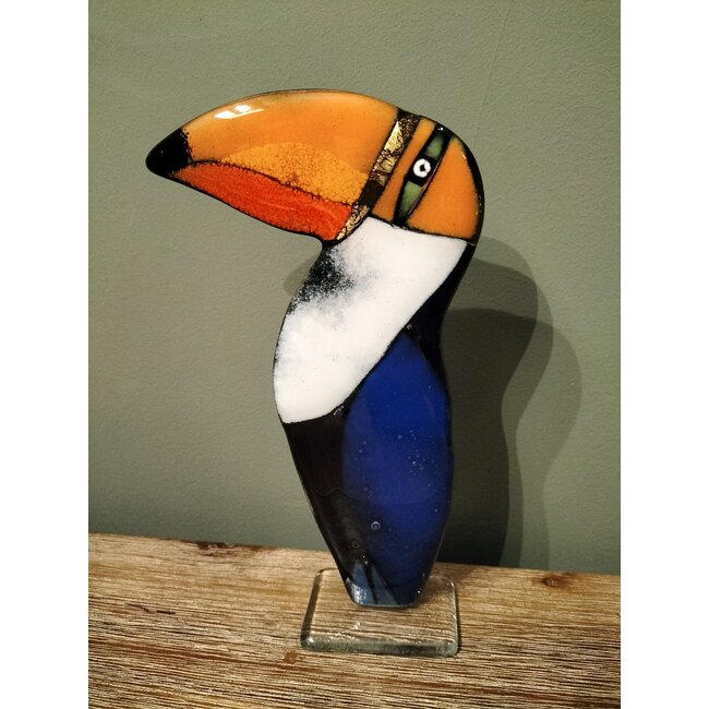 Glasstudio Habrat Tukan orange/gold