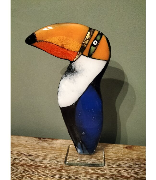 Glasstudio Habrat Tukan orange/gold