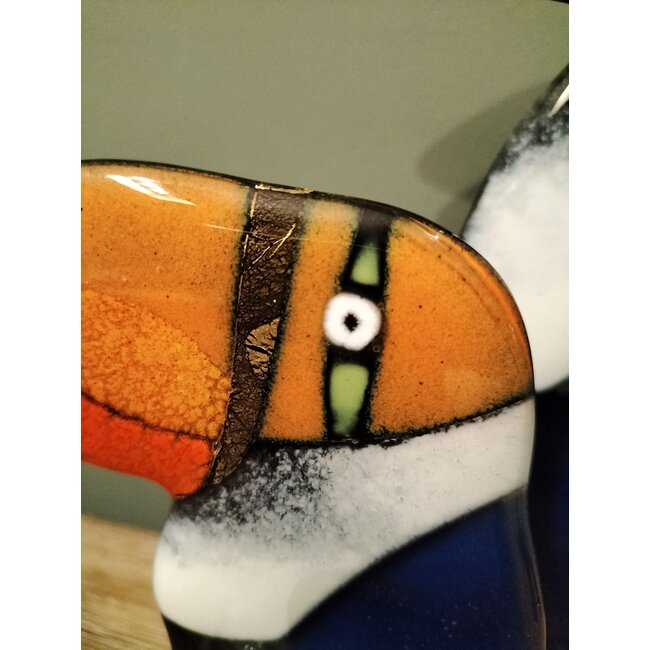 Glasstudio Habrat Tukan orange/gold