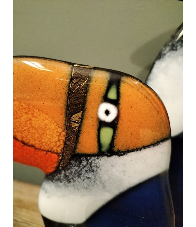 Glasstudio Habrat Tukan orange/gold
