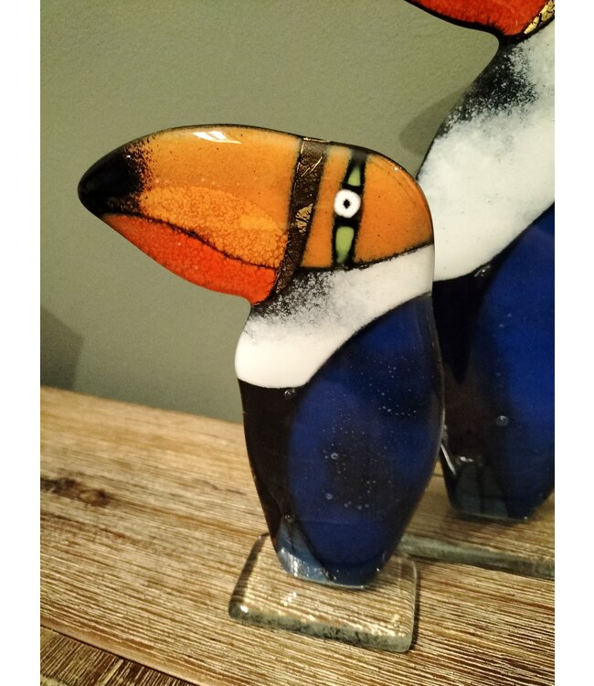 Glasstudio Habrat Tukan orange/gold