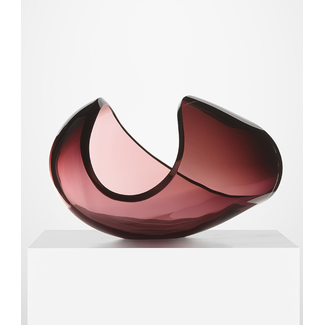 Kosta Boda Art Glass Kosta Boda glaskunst Planet 'Bordeaux'