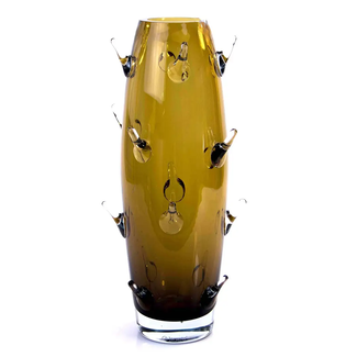 Loranto Glas Kristallen vaas Cactus amber, H.40cm
