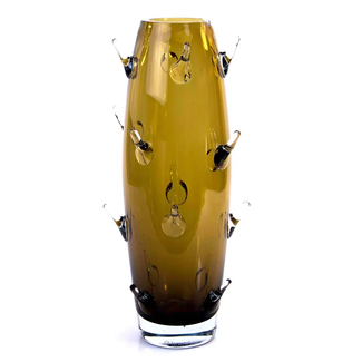 Loranto Glas Loranto Glas - Kristallvase Kaktus Bernstein