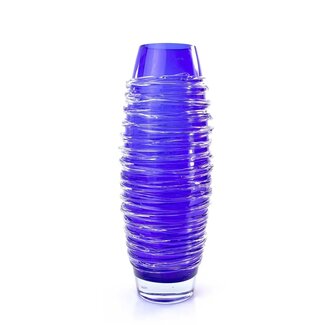 Loranto Glas Loranto Glas - Kristallvase Spirale Blau