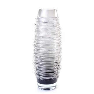 Loranto Glas Loranto Glas - Kristallvase Spirale schwarz