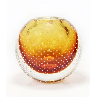 Loranto Glas Spijkerbol amber, Ø14cm