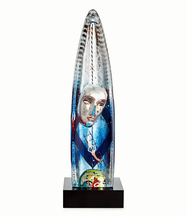 Kosta Boda Art Glass Bertil Vallien boot Vertical Journey