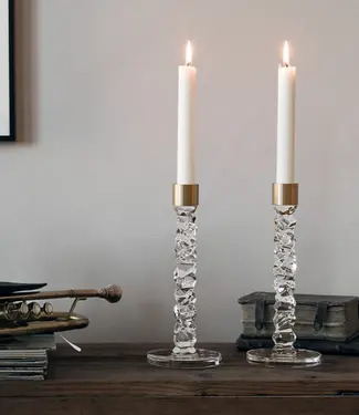 Orrefors Zweden Orrefors kandelaar Carat brons (2-pack)