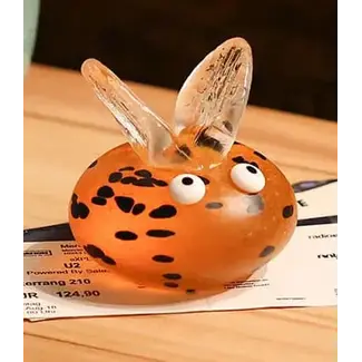 Glasstudio Borowski Borowski paperweight Bugzee oranje