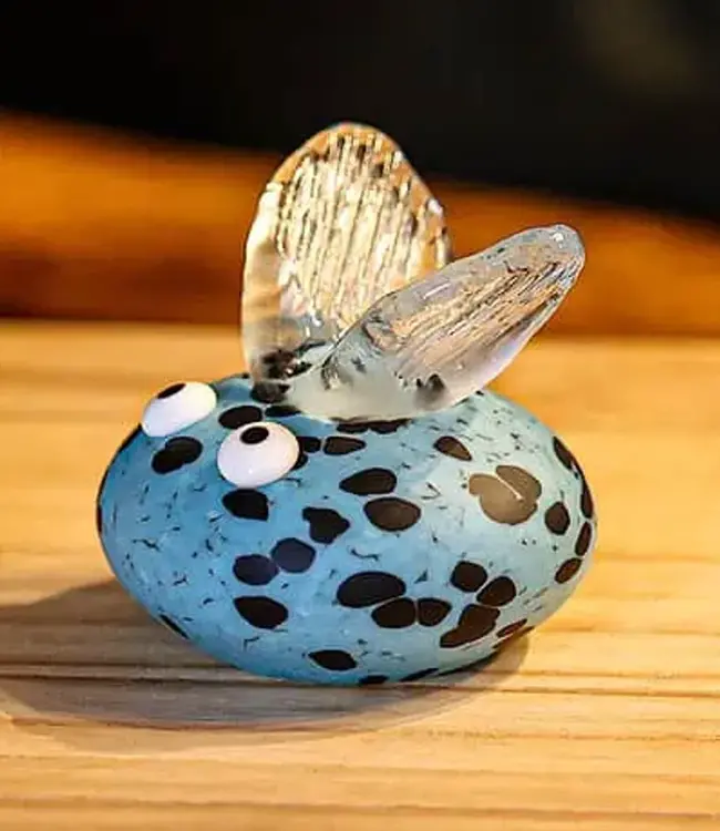 Glasstudio Borowski Borowski Briefbeschwerer Bugzee blau