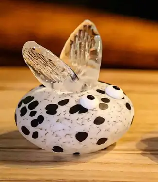 Borowski (Studio Line) Borowski paperweight Bugzee wit Borowski (Studio Line) Borowski paperweight Bugzee wit