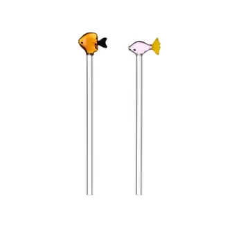 Ichendorf Milano Ichendorf Milano - 2 Glastrinkhalme Fisch