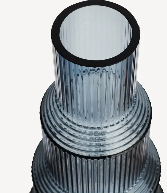 Kosta Boda Vase Pavilion Blau