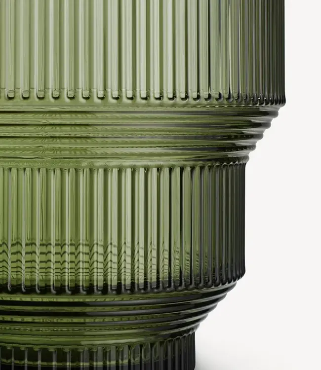 Kosta Boda Vase Pavillon grün