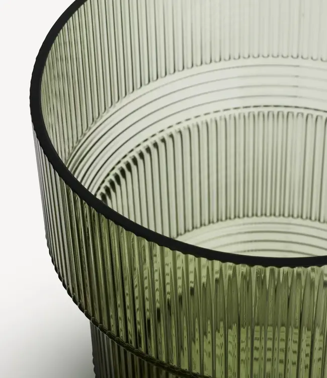 Kosta Boda Vase Pavillon grün