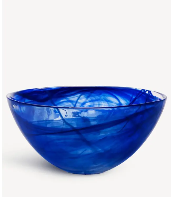 Anna Ehrner Kosta Boda schaal Contrast blauw