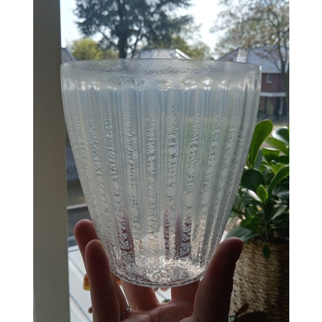 Andries Copier - Craquelé Sonoor Vaas Wit  1935