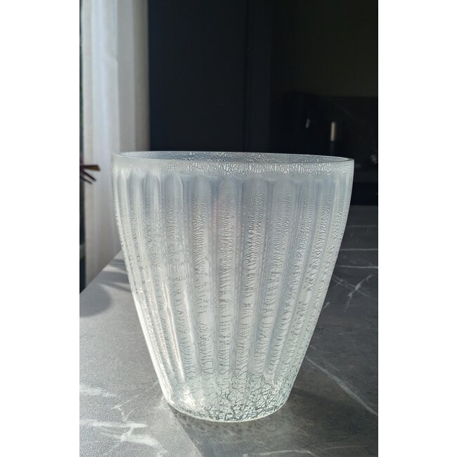 Andries Copier - Craquelé Sonoor Vase Weiß 1935