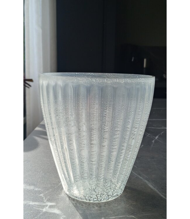 Andries Copier - Craquelé Sonoor Vase Weiß 1935