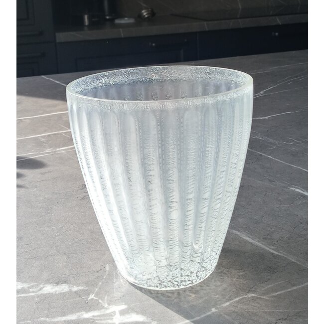 Andries Copier - Craquelé Sonoor Vaas Wit  1935