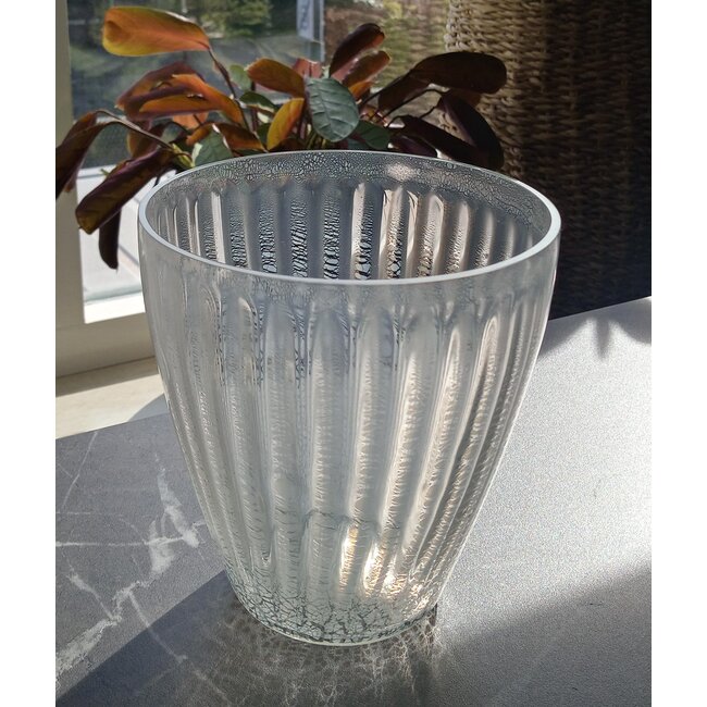 Andries Copier - Craquelé Sonoor Vaas Wit  1935