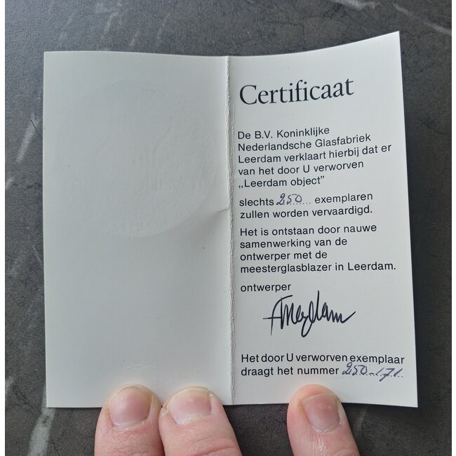 Floris Meydam - Leerdam Serica object 1985