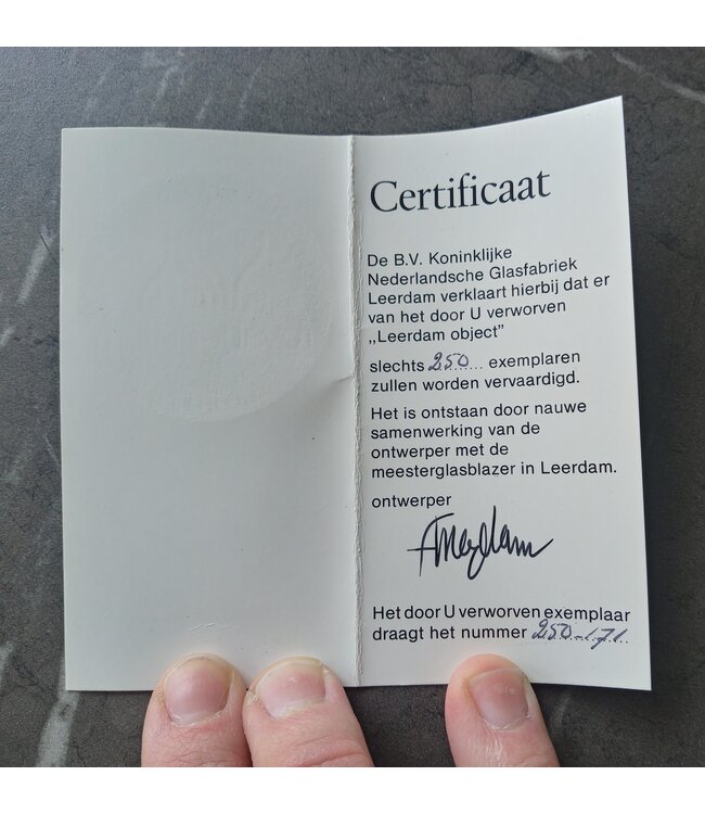 Floris Meydam - Leerdam Serica Objekt 1985