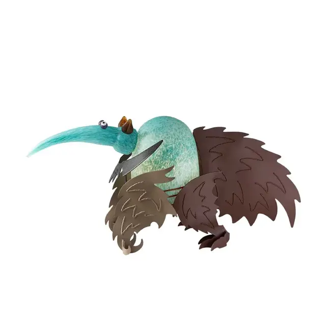 Borowski glaskunst lamp Fletcher, blauw-turquoise