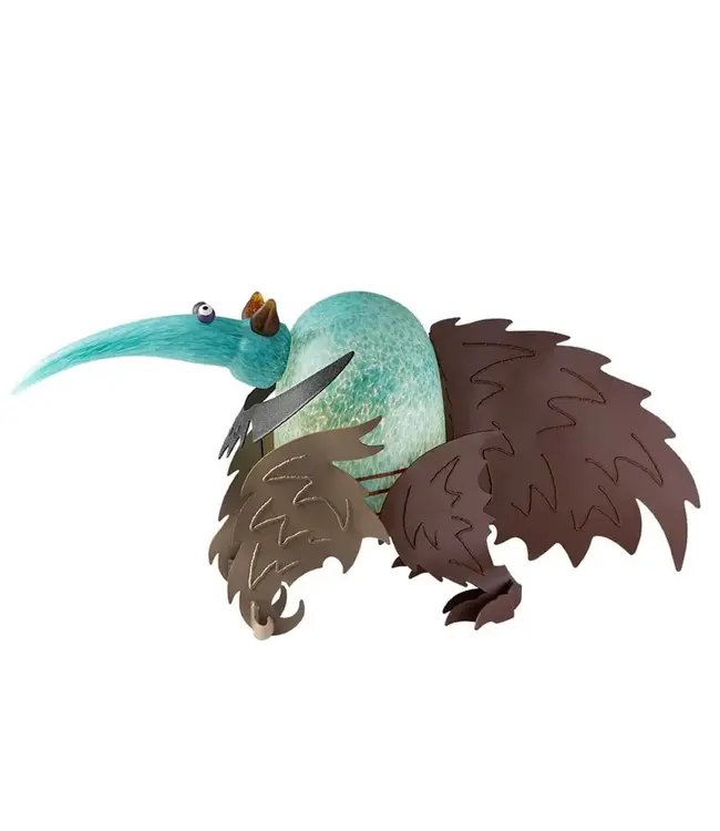 Borowski glaskunst lamp Fletcher, blauw-turquoise