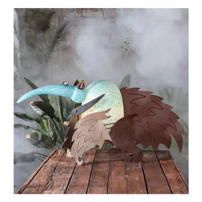 Borowski glaskunst lamp Fletcher, blauw-turquoise