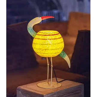 Glasstudio Borowski Borowski Tischleuchte Ibis Gelb