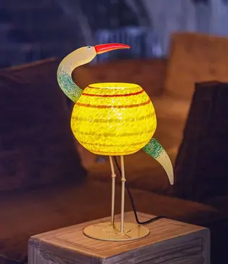 Glasstudio Borowski Borowski Tischleuchte Ibis Gelb