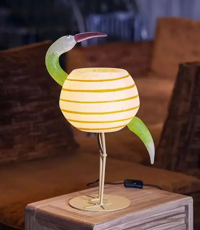 Glasstudio Borowski Borowski Tischleuchte Ibis Weiß