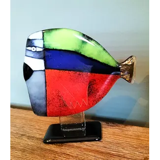 Glass Studio Habrat Habrat - Glazen beeldje Big Fish gold
